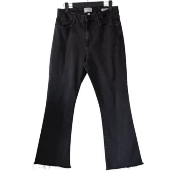 Frame black le crop mini boot cut raw edge jeans size 31 - Picture 3 of 12